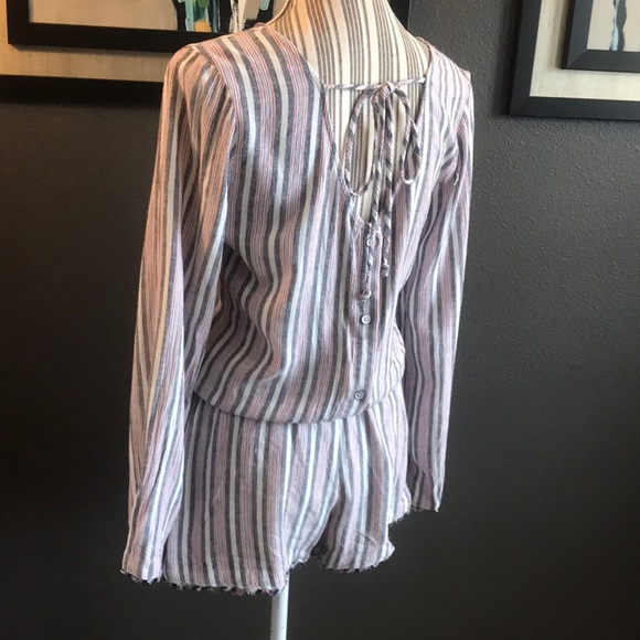 🔥1 hr SALE - Cloth & Stone, Striped romper - Picture 4 of 8